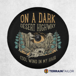 Dark Desert Highway Tire Cover