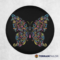 Floral Butterfly Tire Cover