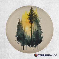 Forest Watercolor Tire Cover