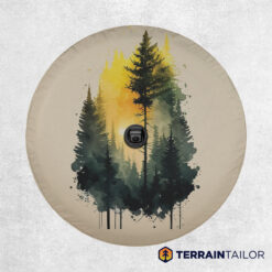Forest Watercolor Tire Cover