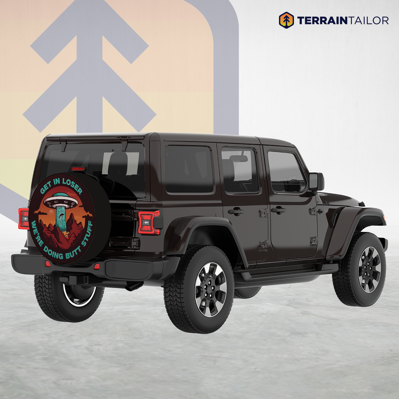 Get In Loser We're Doing Butt Stuff Tire Cover