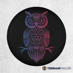 Gradient Owl Tire Cover