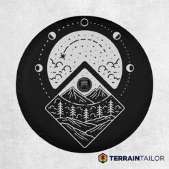 Modern Celestial Mountains Tire Cover