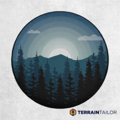 Modern Mountain Nightscape Tire Cover