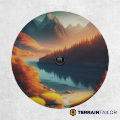 Painted Mountains Landscape Tire Cover