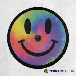 Tye Dye Smiley Face Tire Cover