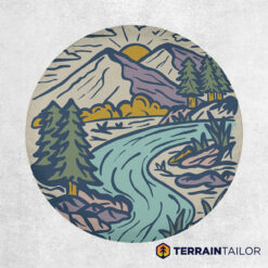 Mountain Sunrise & Stream Camping Lover Spare Tire Cover