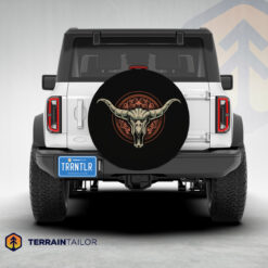 Alternative view of Western Frontier Bull Skull Spare Tire Cover