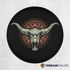 Bull Skull Tire Cover