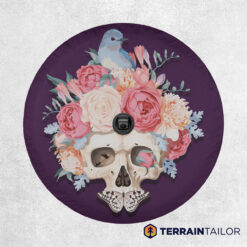 Floral Nest Skull Tire Cover