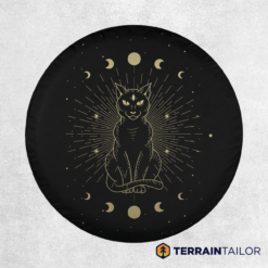 Celestial Black Cat Spare Tire Cover