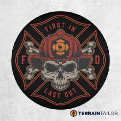 Fire Department Skull Spare Tire Cover