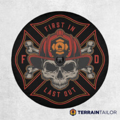 Fire Department Skull Spare Tire Cover