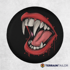 Vampire Teeth Halloween Decor Spare Tire Cover