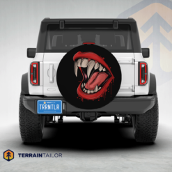 Vampire Teeth Halloween Decor Spare Tire Cover