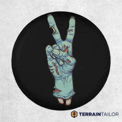 Zombie Peace Sign Spare Tire Cover