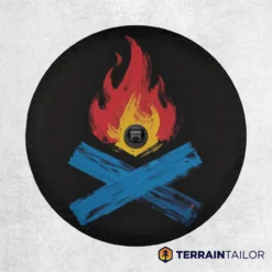 Alternative view of Painted Campfire Spare Tire Cover