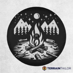 Alternative view of Mountain Campfire Spare Tire Cover