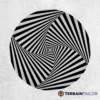 Abstract Black & White Optical Illusion Spare Tire Cover