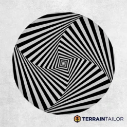 Abstract Black & White Optical Illusion Spare Tire Cover