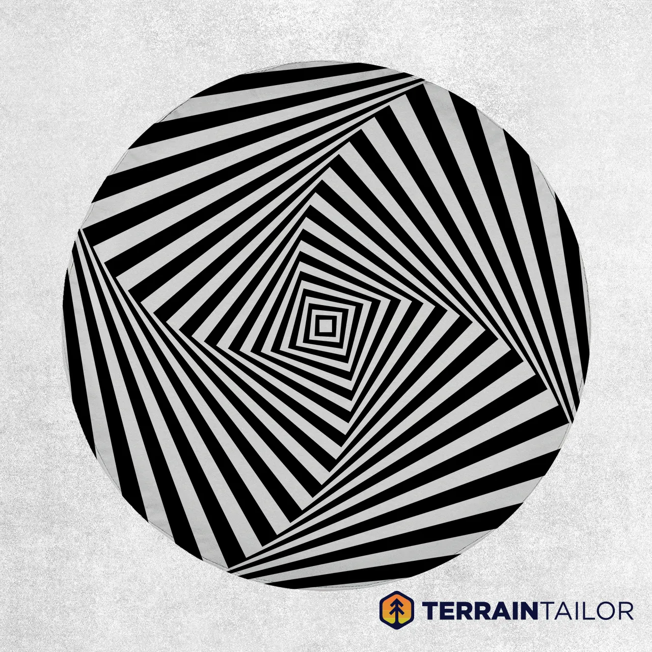 Abstract Black & White Optical Illusion Spare Tire Cover