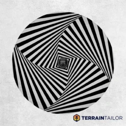 Abstract Black & White Optical Illusion Spare Tire Cover