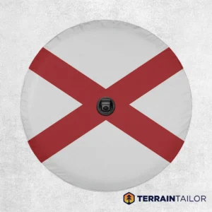 Alabama State Flag Spare Tire Cover