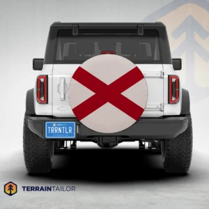 Alabama State Flag Spare Tire Cover