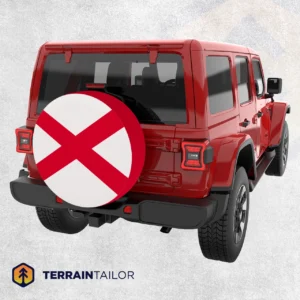 Alabama State Flag Spare Tire Cover