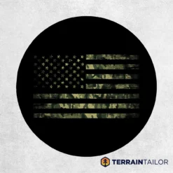 American Flag Camo Spare Tire Cover