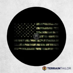 American Flag Camo Spare Tire Cover