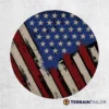 Distressed American Flag Spare Tire Cover