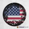 Grunge American Flag Spare Tire Cover