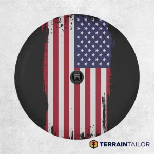 American Flag Grunge Spare Tire Cover