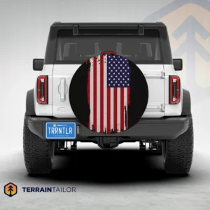 American Flag Grunge Spare Tire Cover