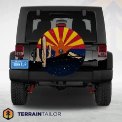 Arizona Flag Landscape Spare Tire Cover