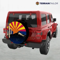Arizona Flag Landscape Spare Tire Cover