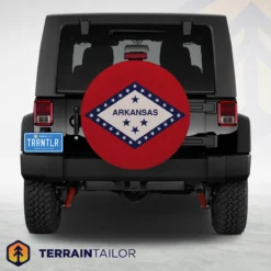 Arkansas State Flag Spare Tire Cover