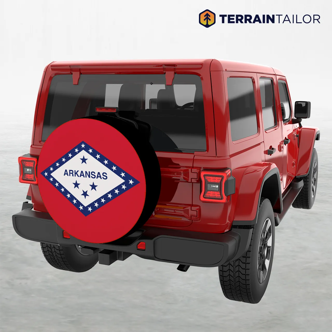 Arkansas State Flag Spare Tire Cover