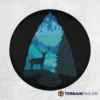 Arrowhead Mountain & Deer Silhouette Spare Tire Cover