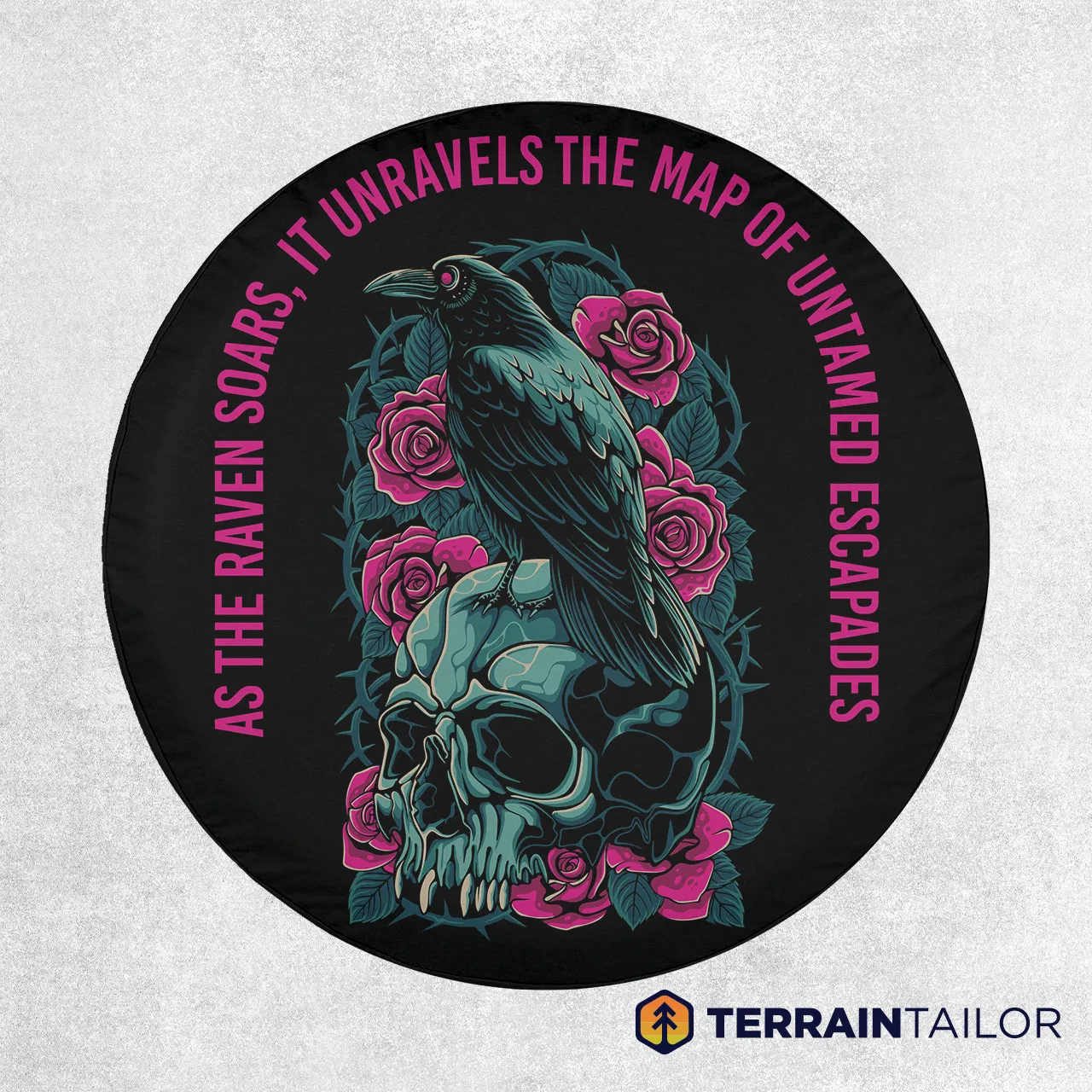 As the Raven Soars Spare Tire Cover