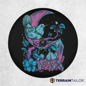 Bird Under the Moon Spare Tire Cover