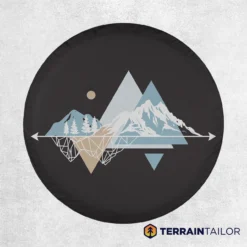 Boho Mountain Geometry Spare Tire Cover