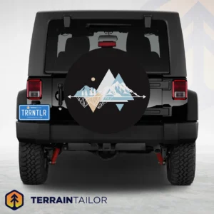 Boho Mountain Horizon Spare Tire Cover