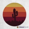 Desert Cactus Sunset Spare Tire Cover