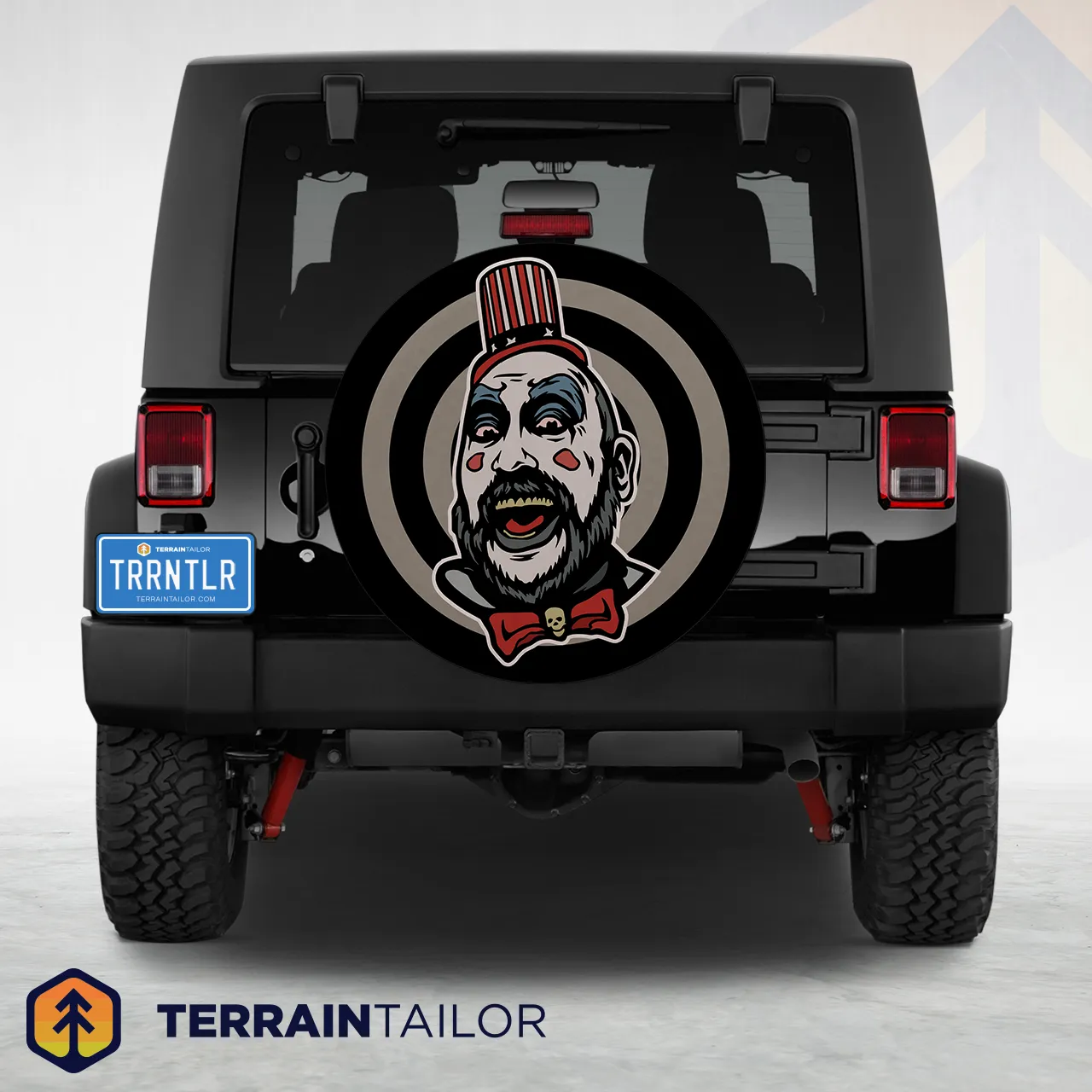 Captain Spaulding–Style Horror Clown Spare Tire Cover