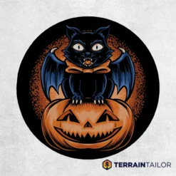Halloween Cat & Pumpkin Spare Tire Cover