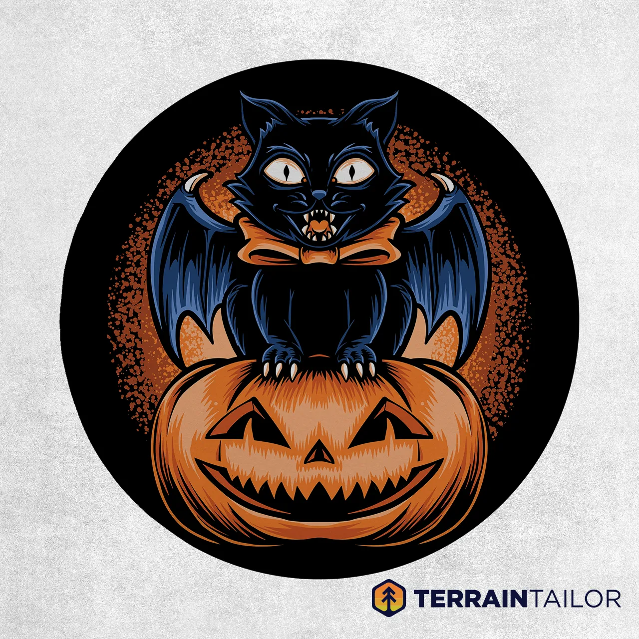 Halloween Cat & Pumpkin Spare Tire Cover