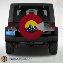 Colorado Flag Rocky Mountain Spare Tire Cover