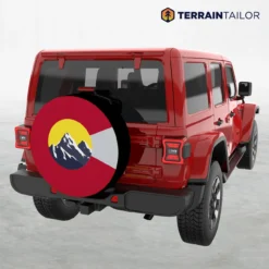 Colorado Flag Rocky Mountain Spare Tire Cover
